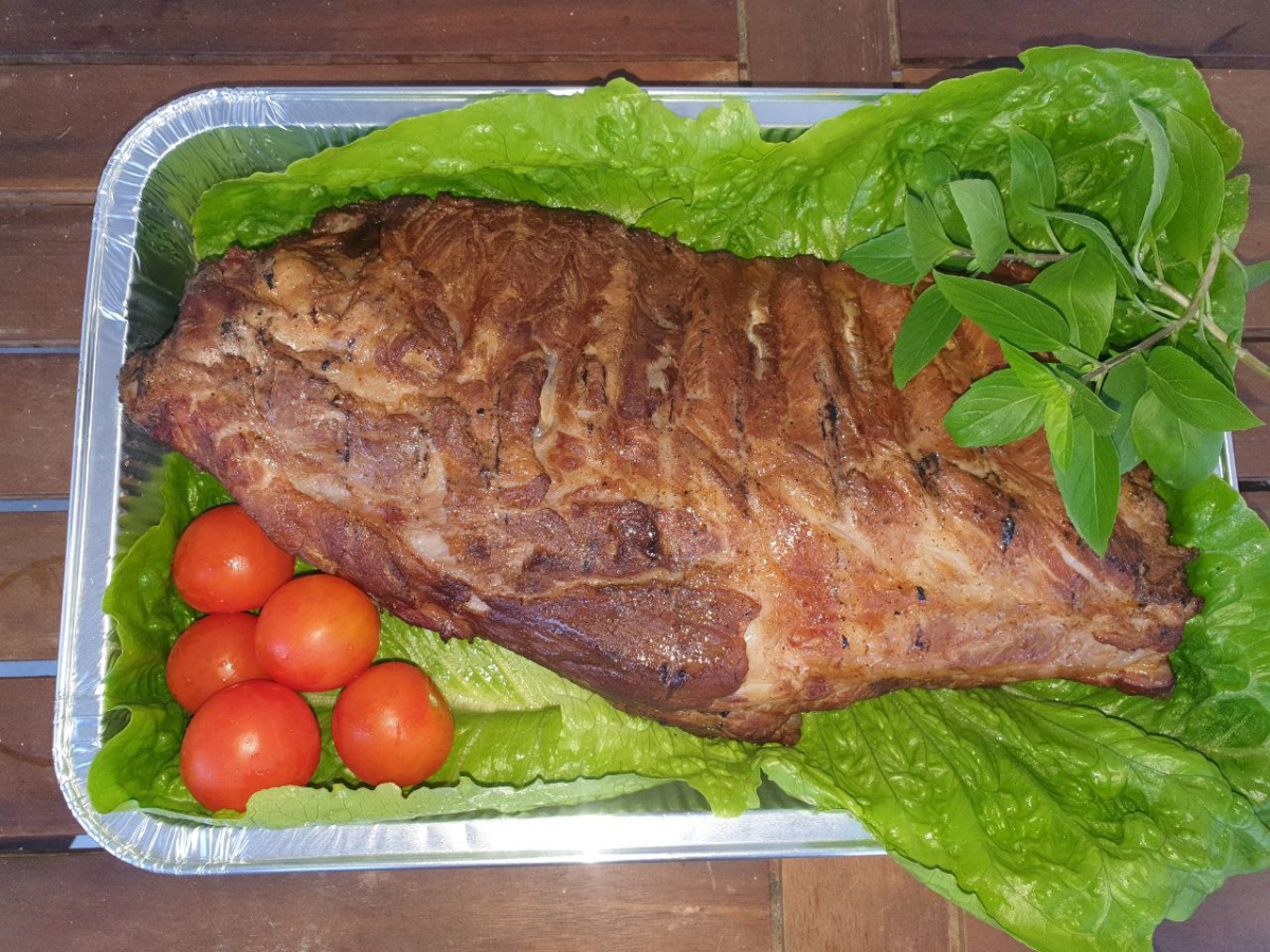 Свиные рёбрышки горячего копчения